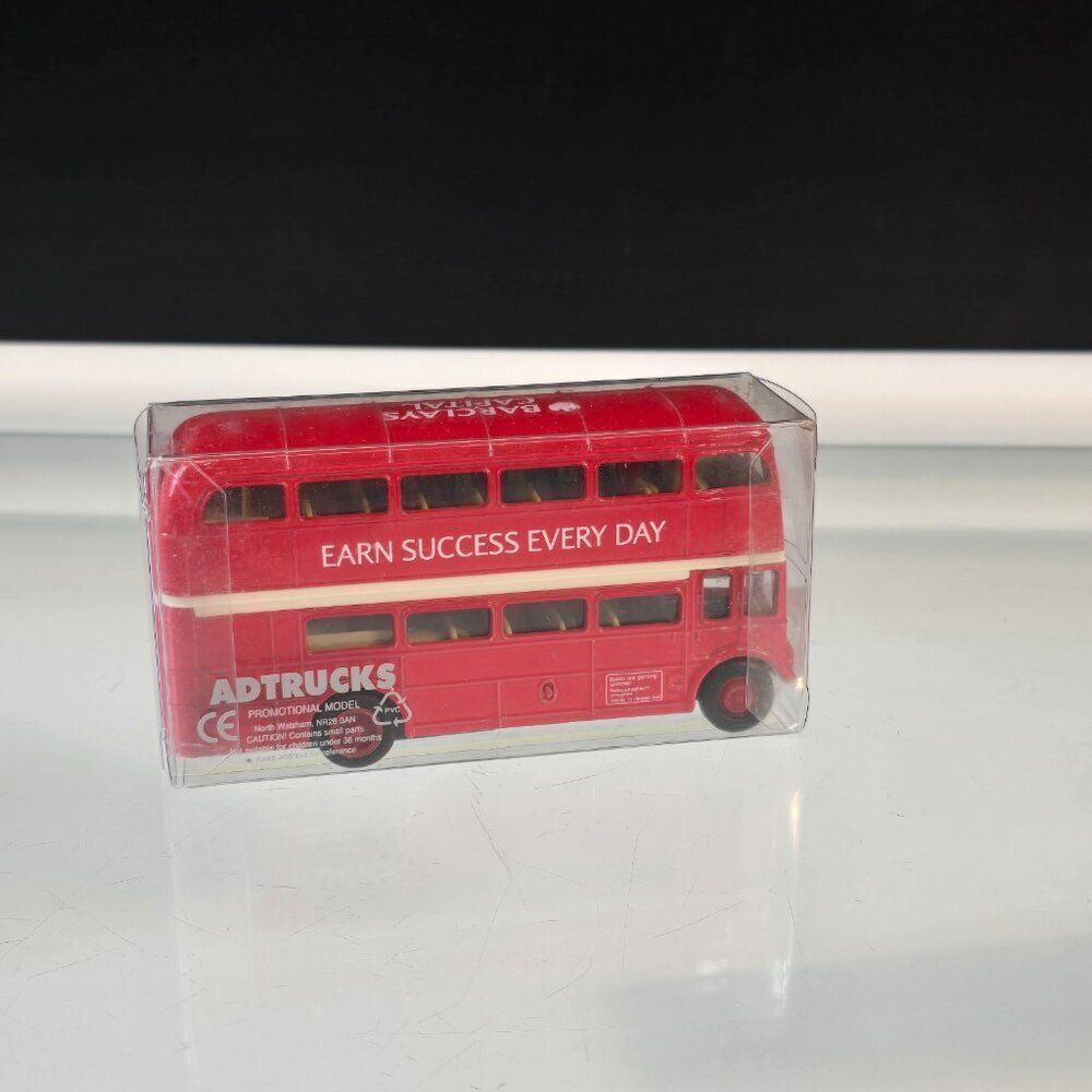 WELLY Red Double Decker Bus Diecast 94 Barclays Capital Bus Adtrucks